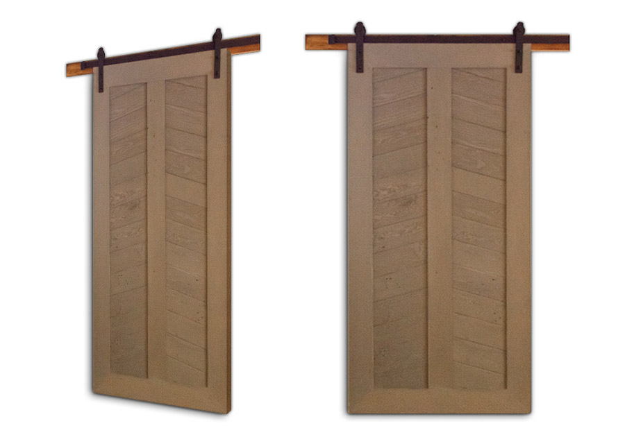 Grey Douglas Fir Gliding Door