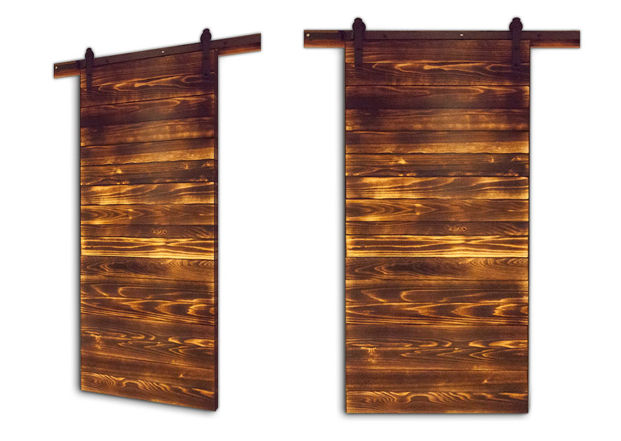 Lawson Cypress Shau Sugi Ban with Metal Frame Gliding Door