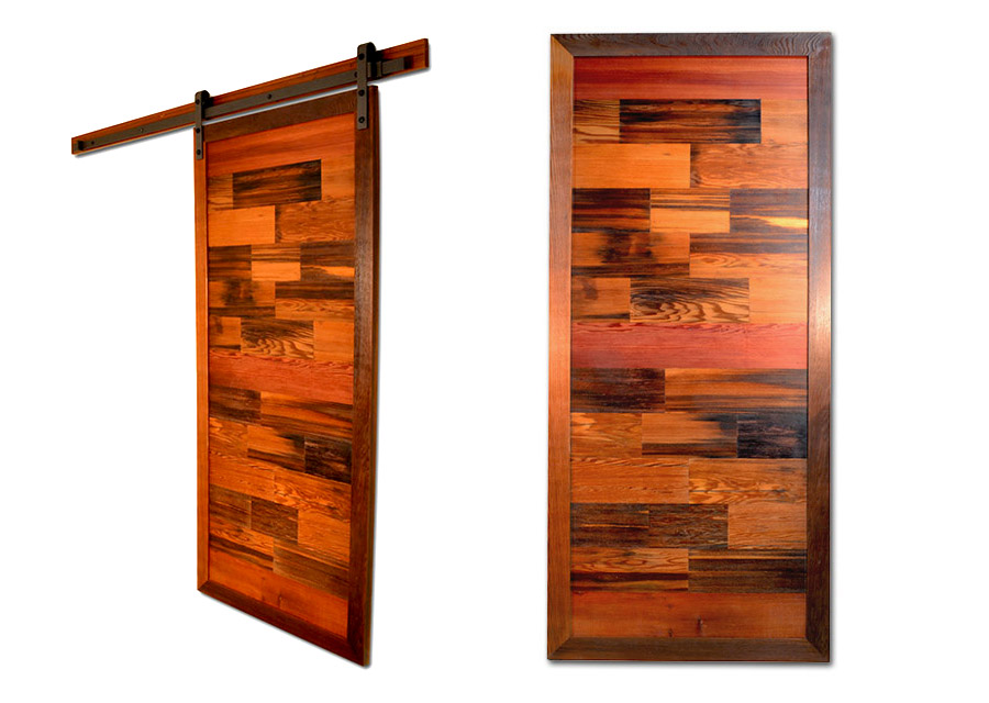 Redwood Wine Tank Sliding Barn Door
